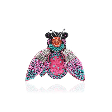 Bug off Brooch Pink