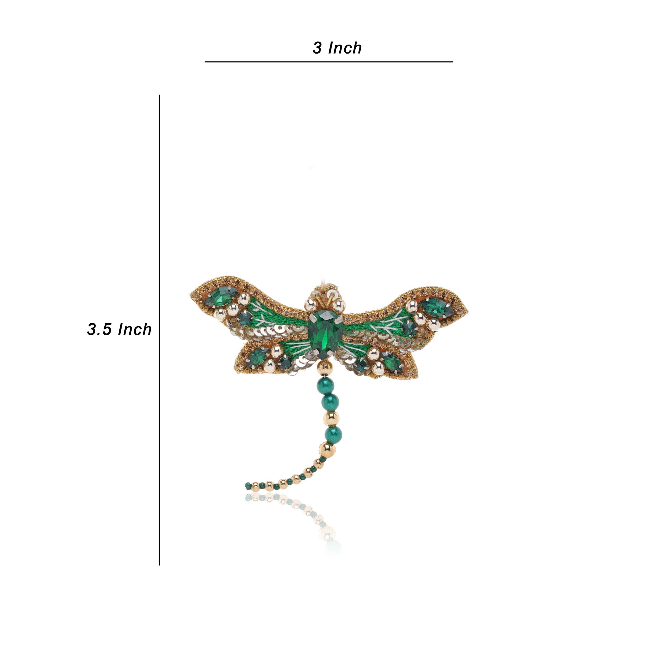 Wing It Dragon Fly Brooch Dark Green