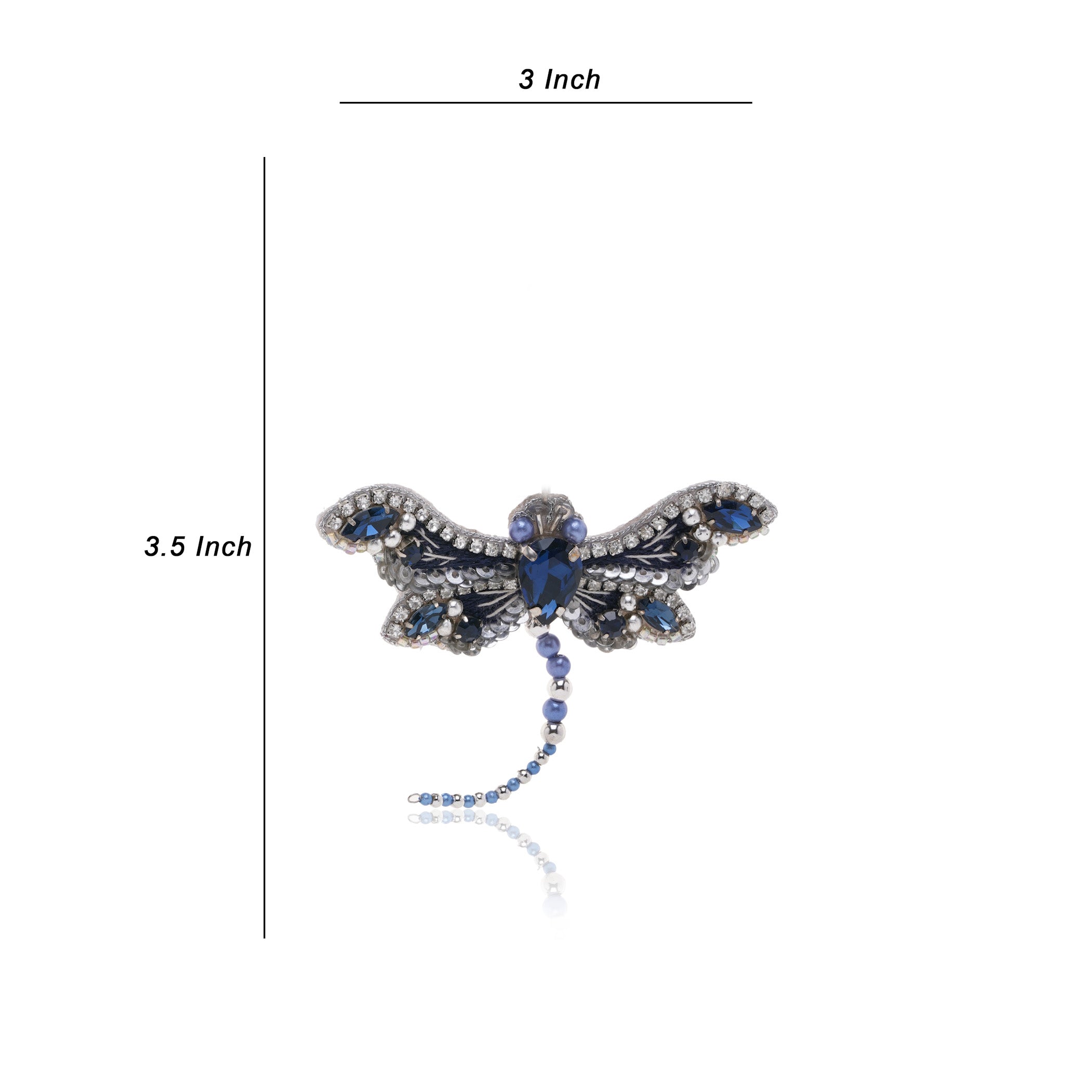 Wing It Dragon Fly Brooch Dark Blue