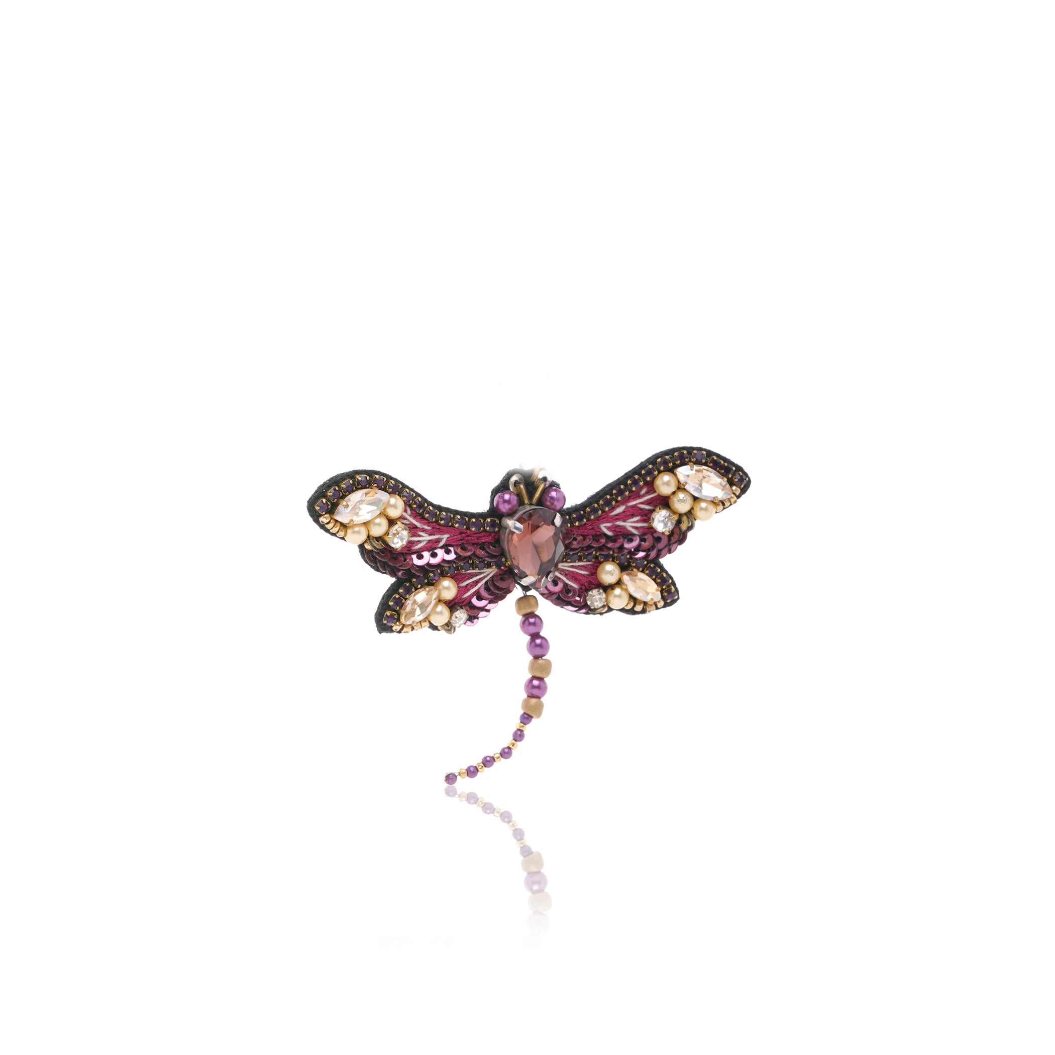 Wing It Dragon Fly Brooch Purple
