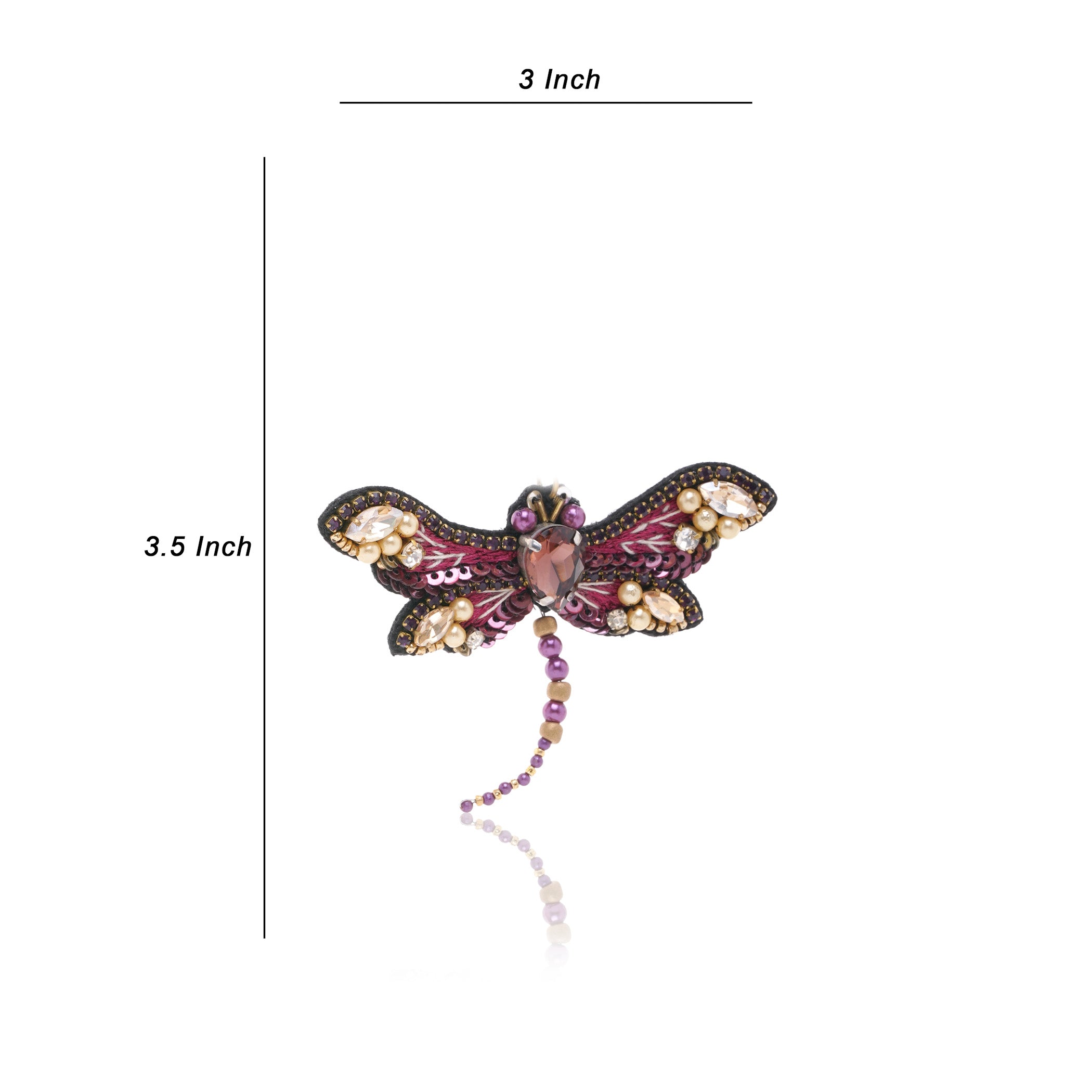 Wing It Dragon Fly Brooch Purple