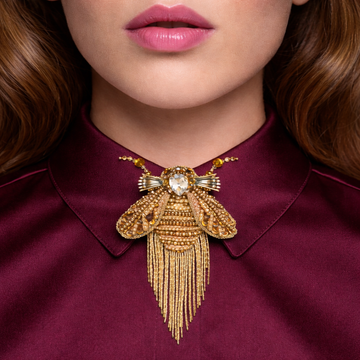 Twinkle Bug Brooch Gold