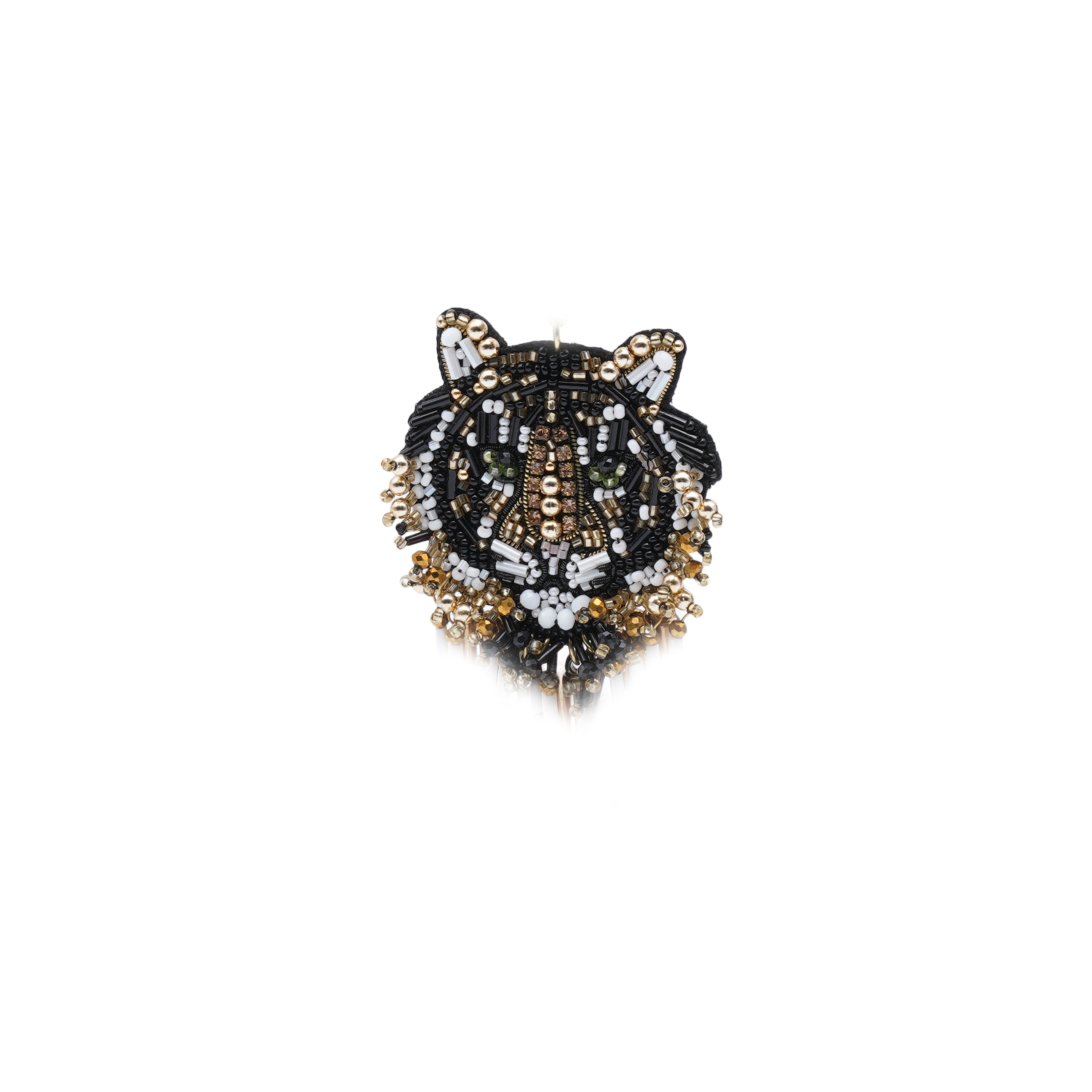 Tiger Prowl Brooch Gold