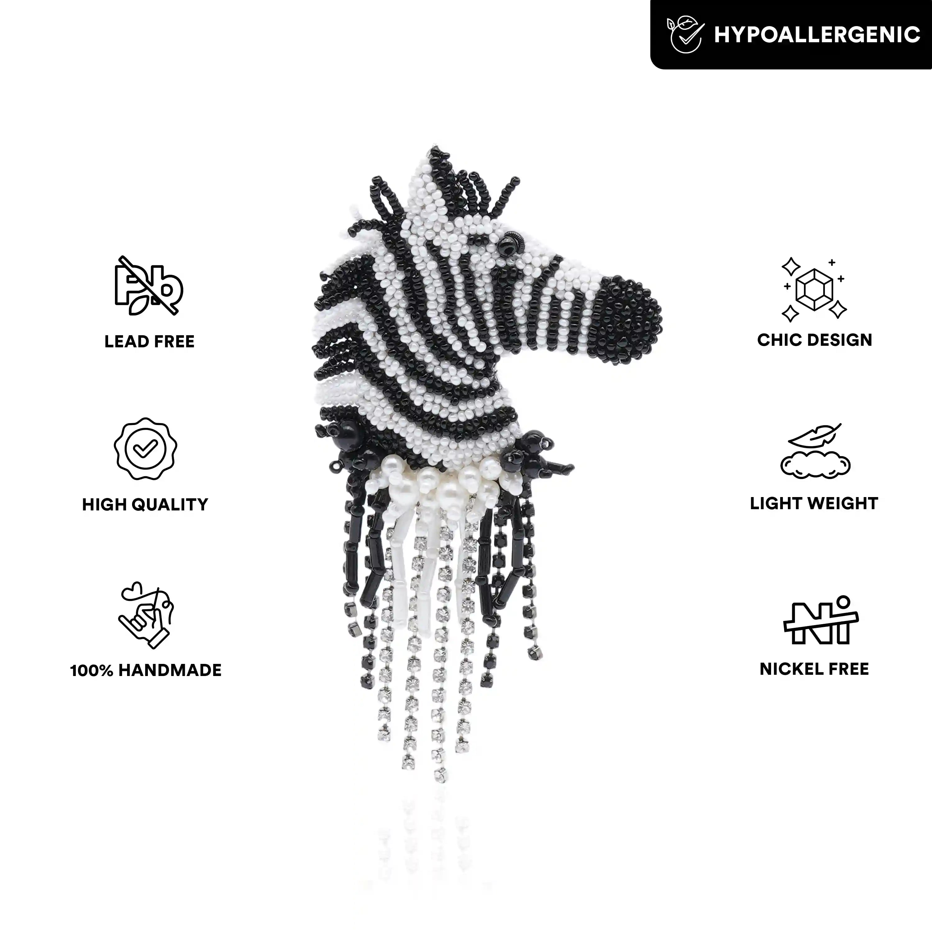 ZenZebra Brooch
