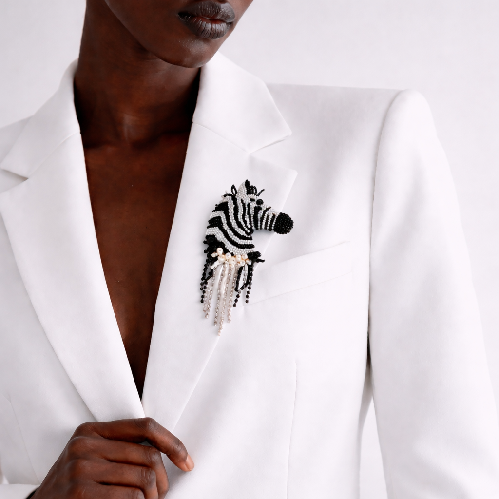 ZenZebra Brooch