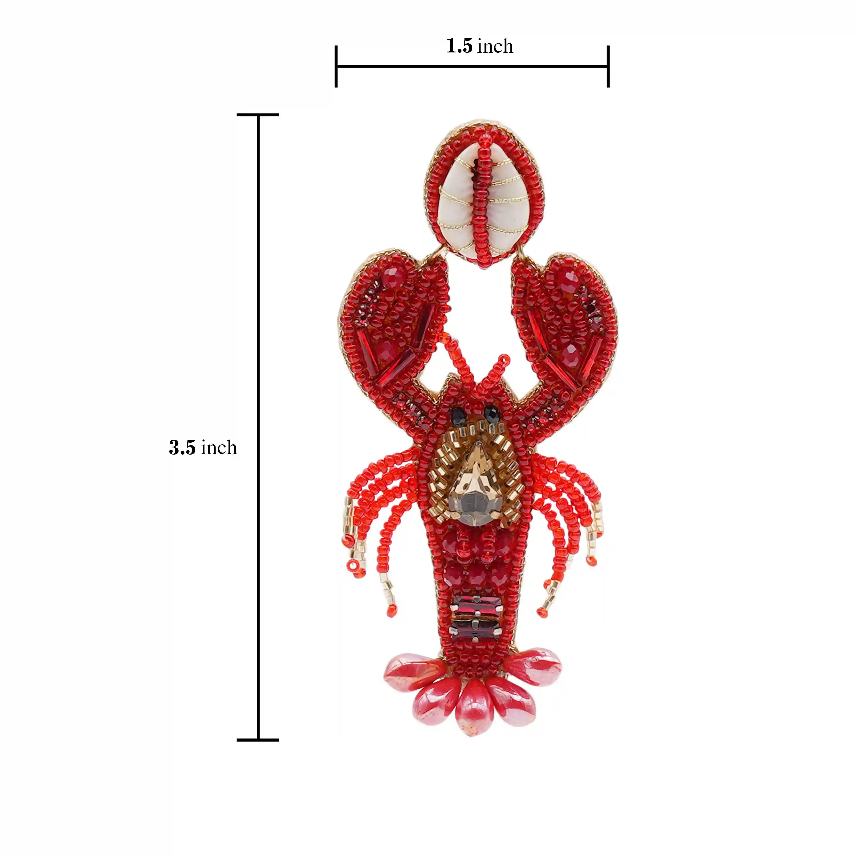Claw Game Lobster Long Pendant Necklace