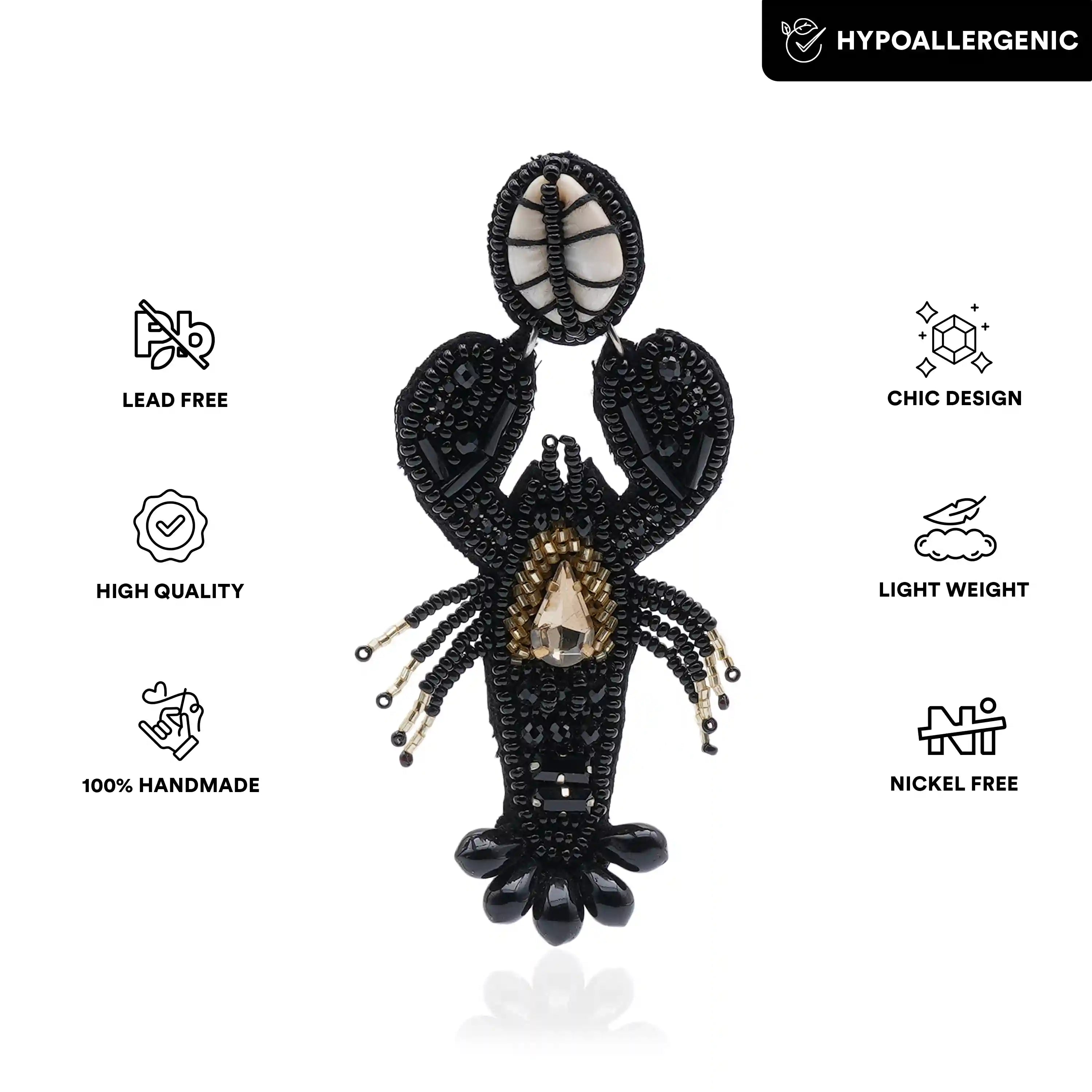 Claw Game Lobster Long Pendant Necklace