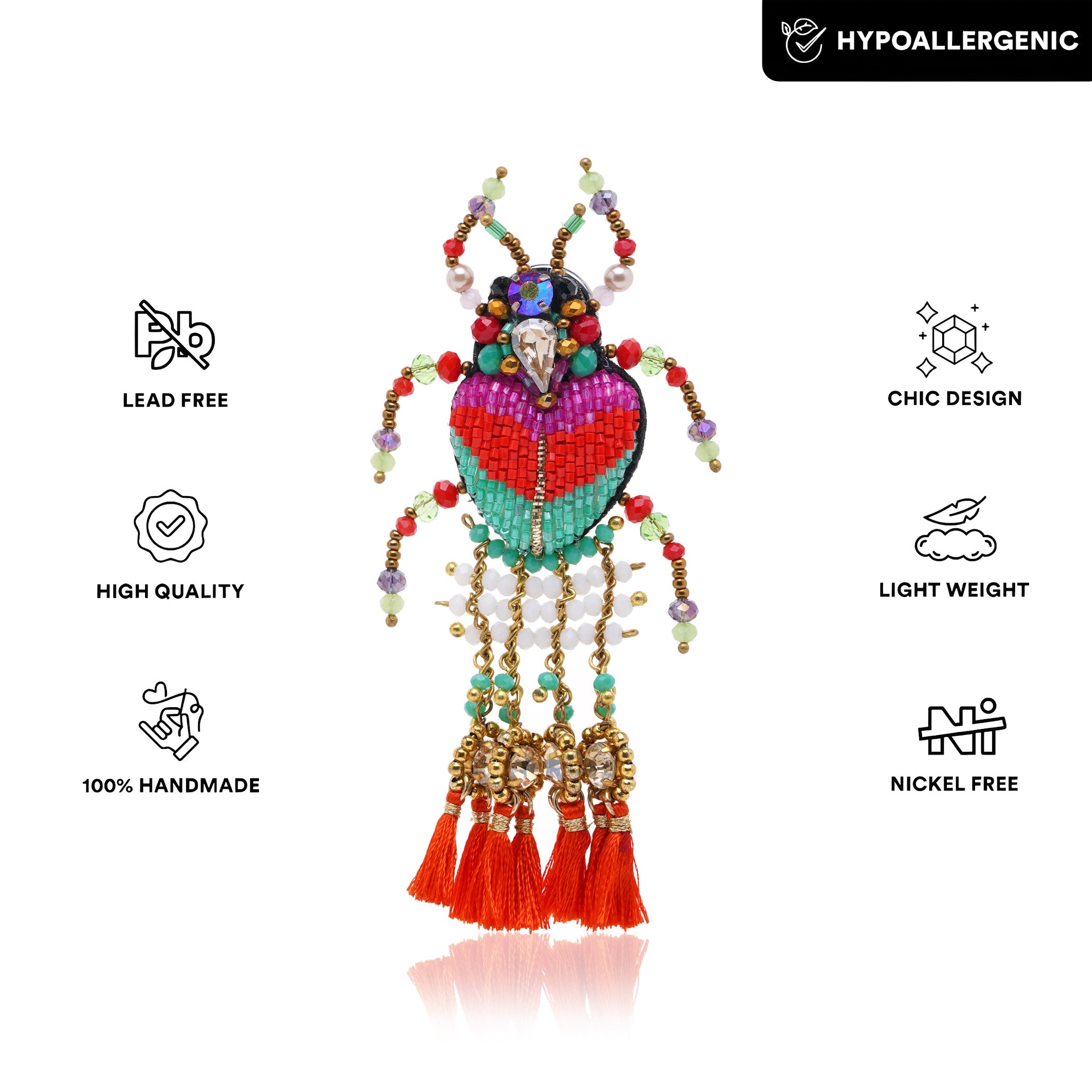 Spotty Moth Hop Earring