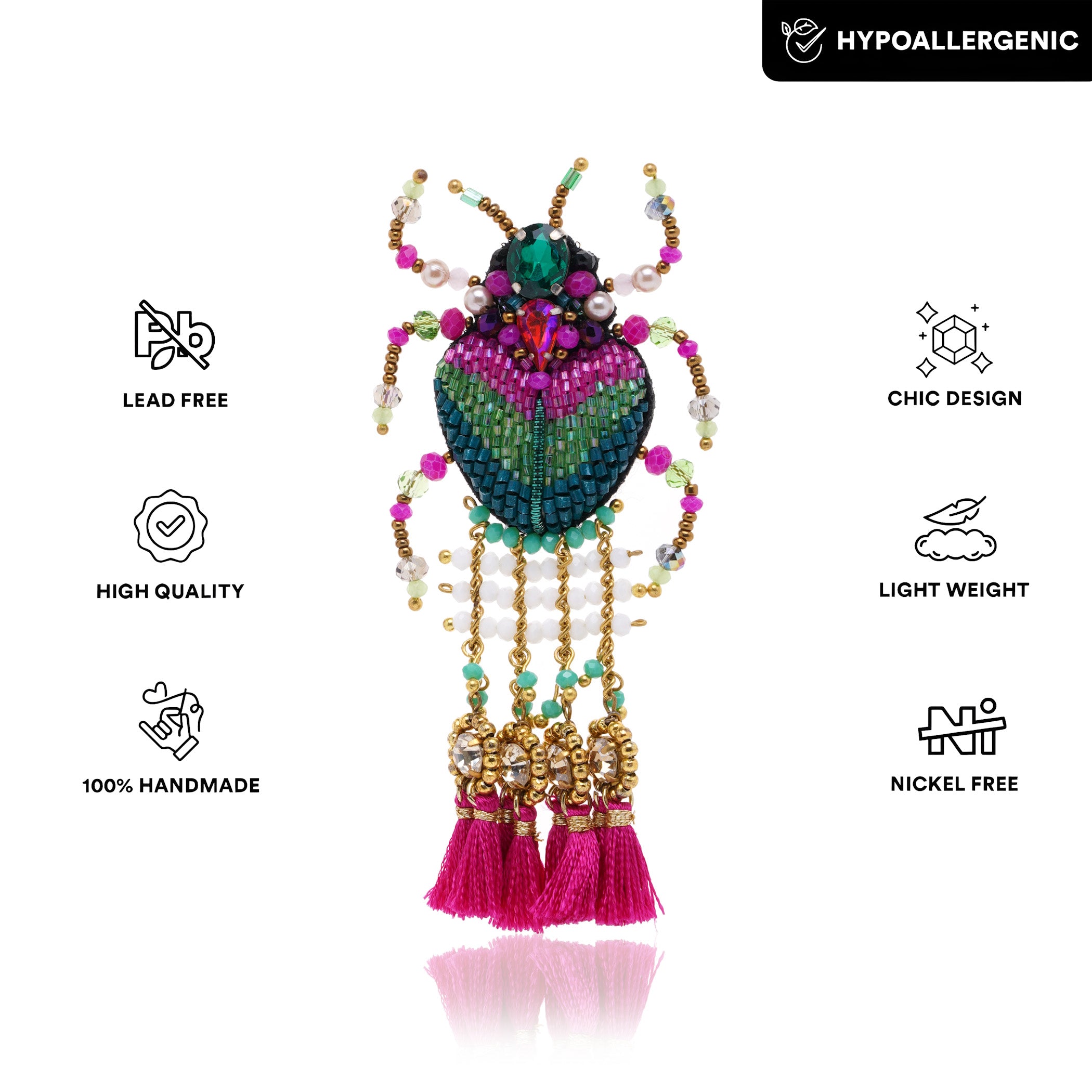 Spotty Moth Hop Earring