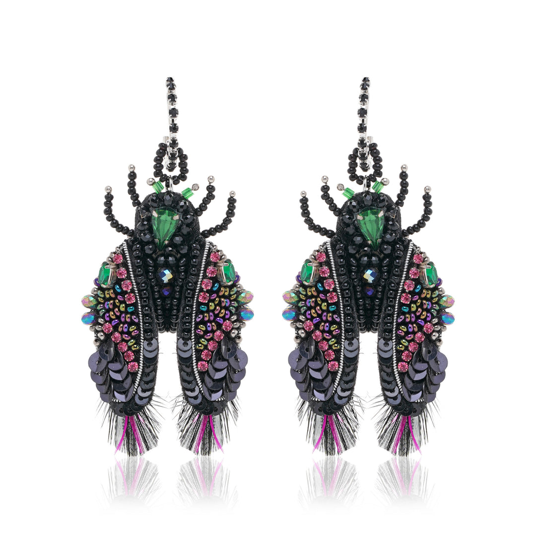 Leafy Flutter Moth Earring