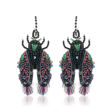 Leafy Flutter Moth Earring