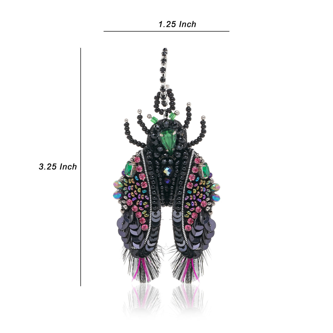 Leafy Flutter Moth Earring