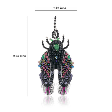 Leafy Flutter Moth Earring
