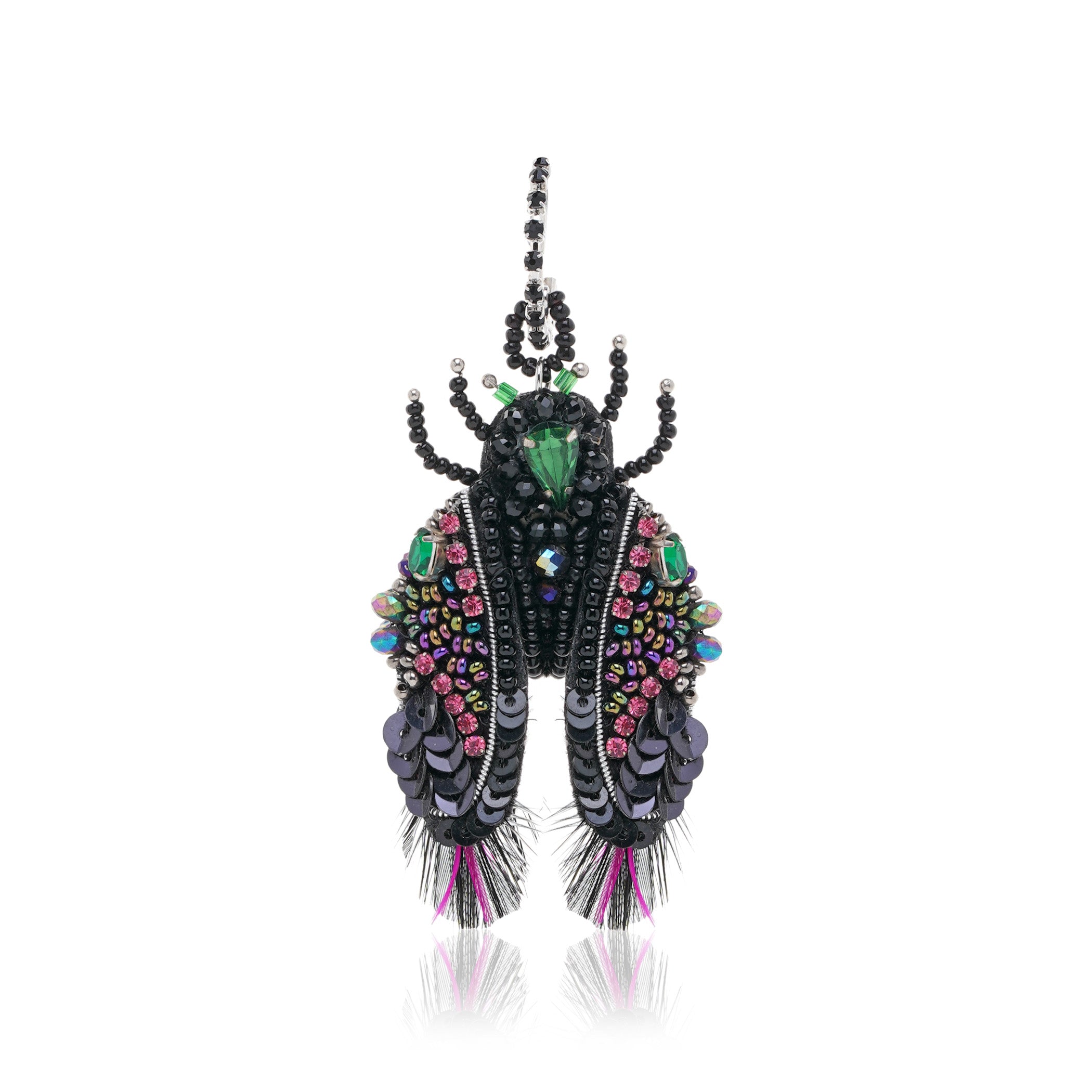 Leafy Flutter Moth Earring