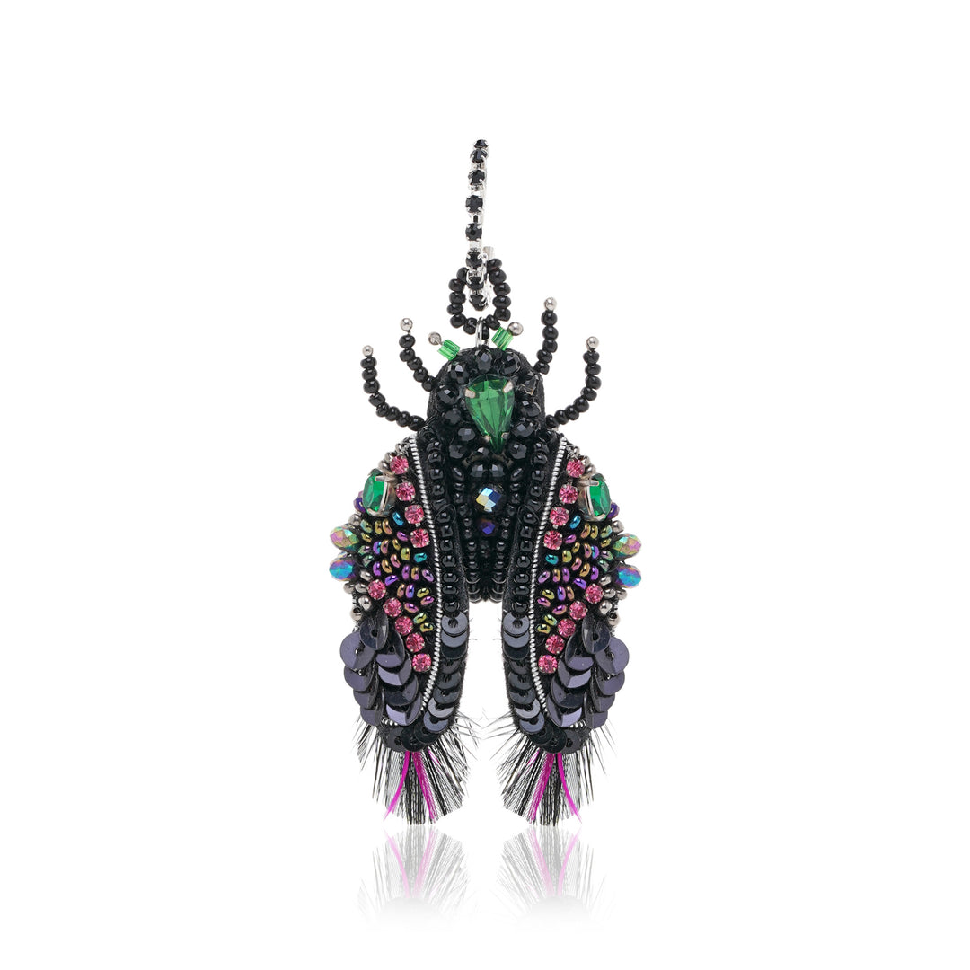 Leafy Flutter Moth Earring
