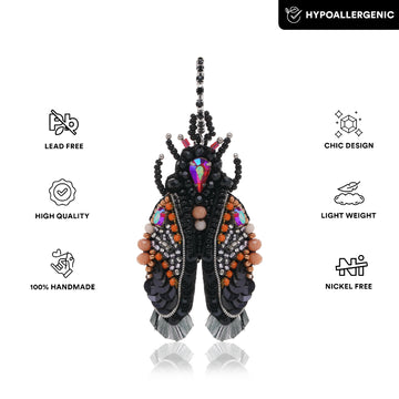 Leafy Flutter Moth Earring