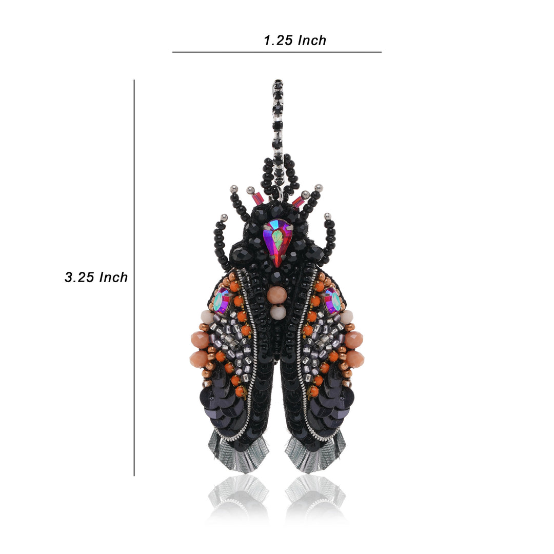 Leafy Flutter Moth Earring