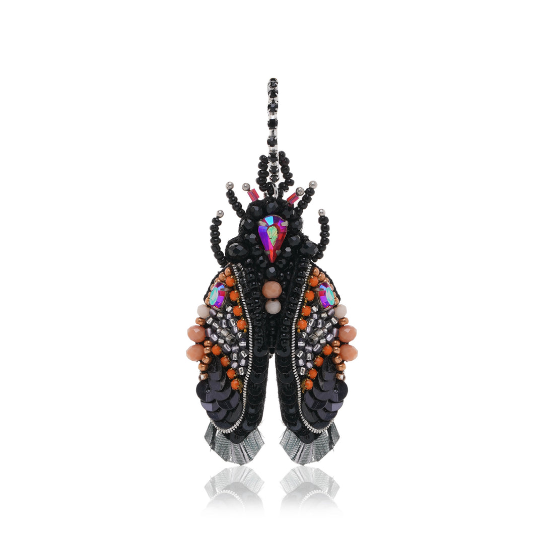 Leafy Flutter Moth Earring