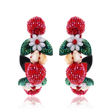 Raspberry Rush Earring