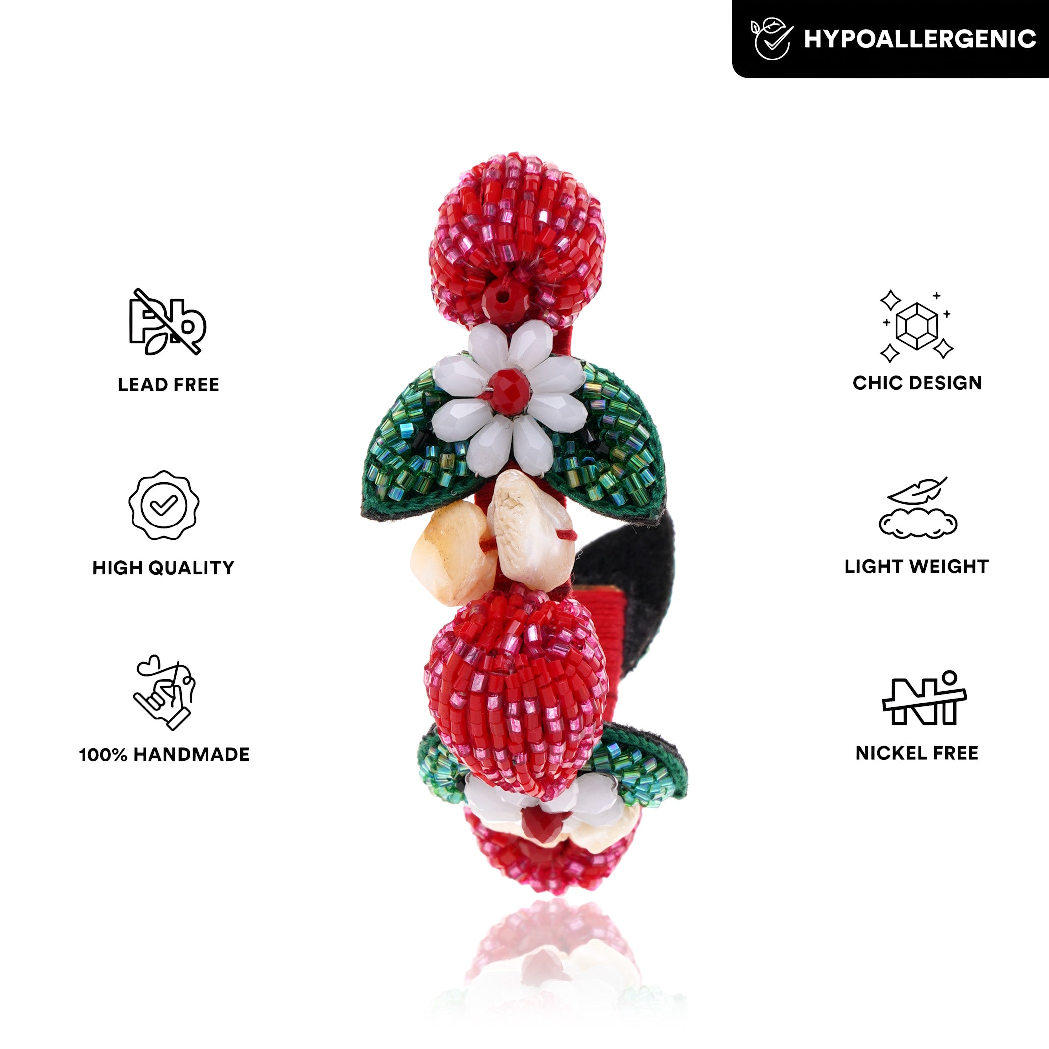 Raspberry Rush Earring