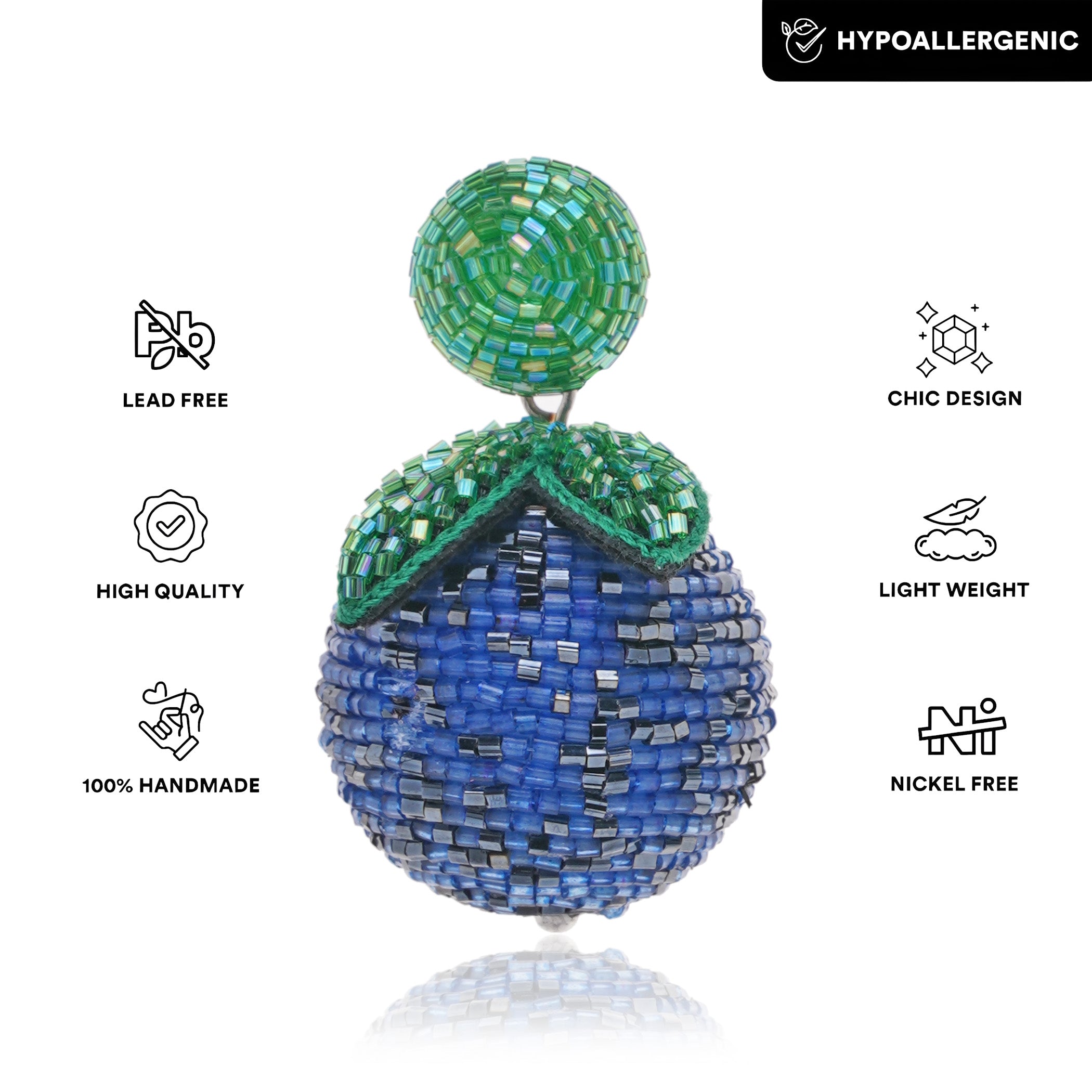 Wild Berry Blue Earring