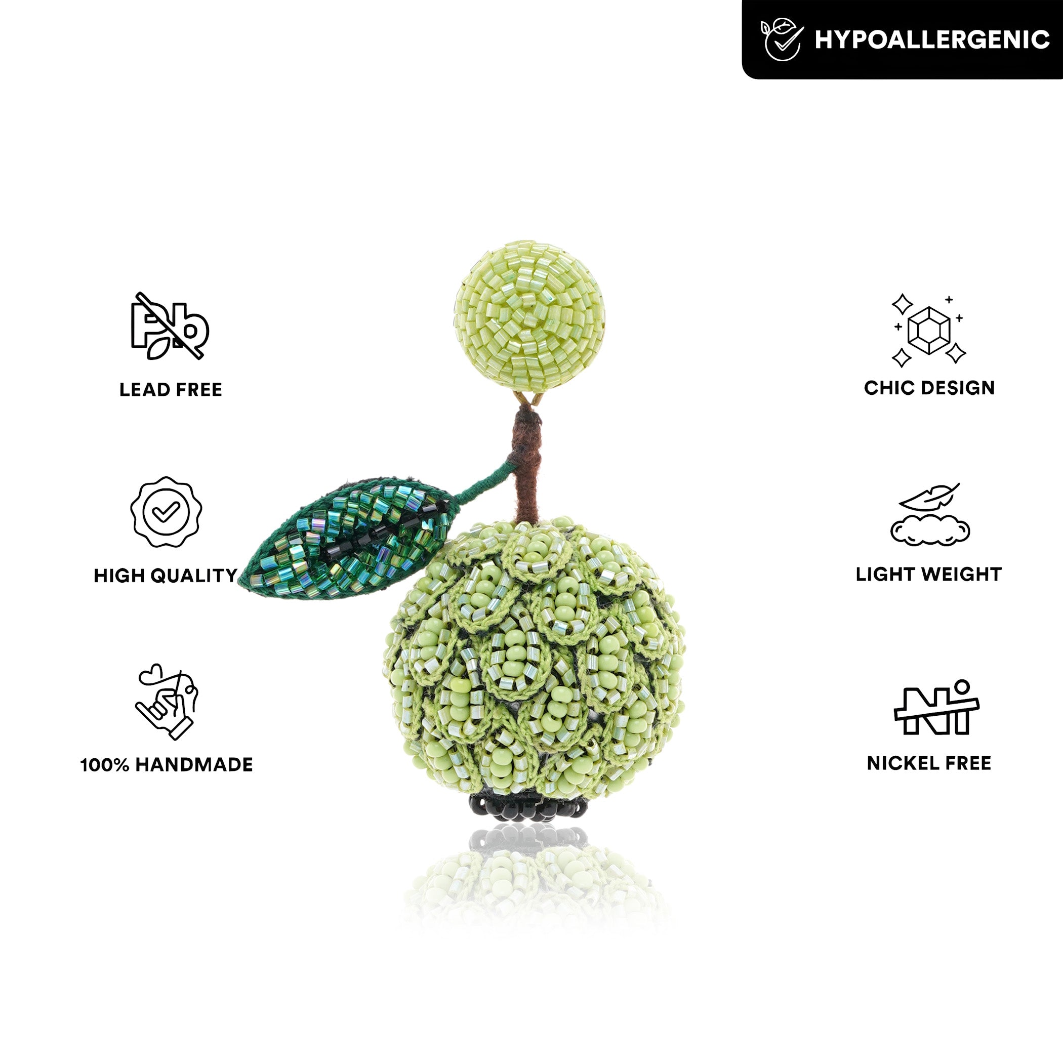 Creamy Custard Apple Earring