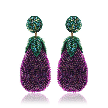 Plucky Eggplant Earring