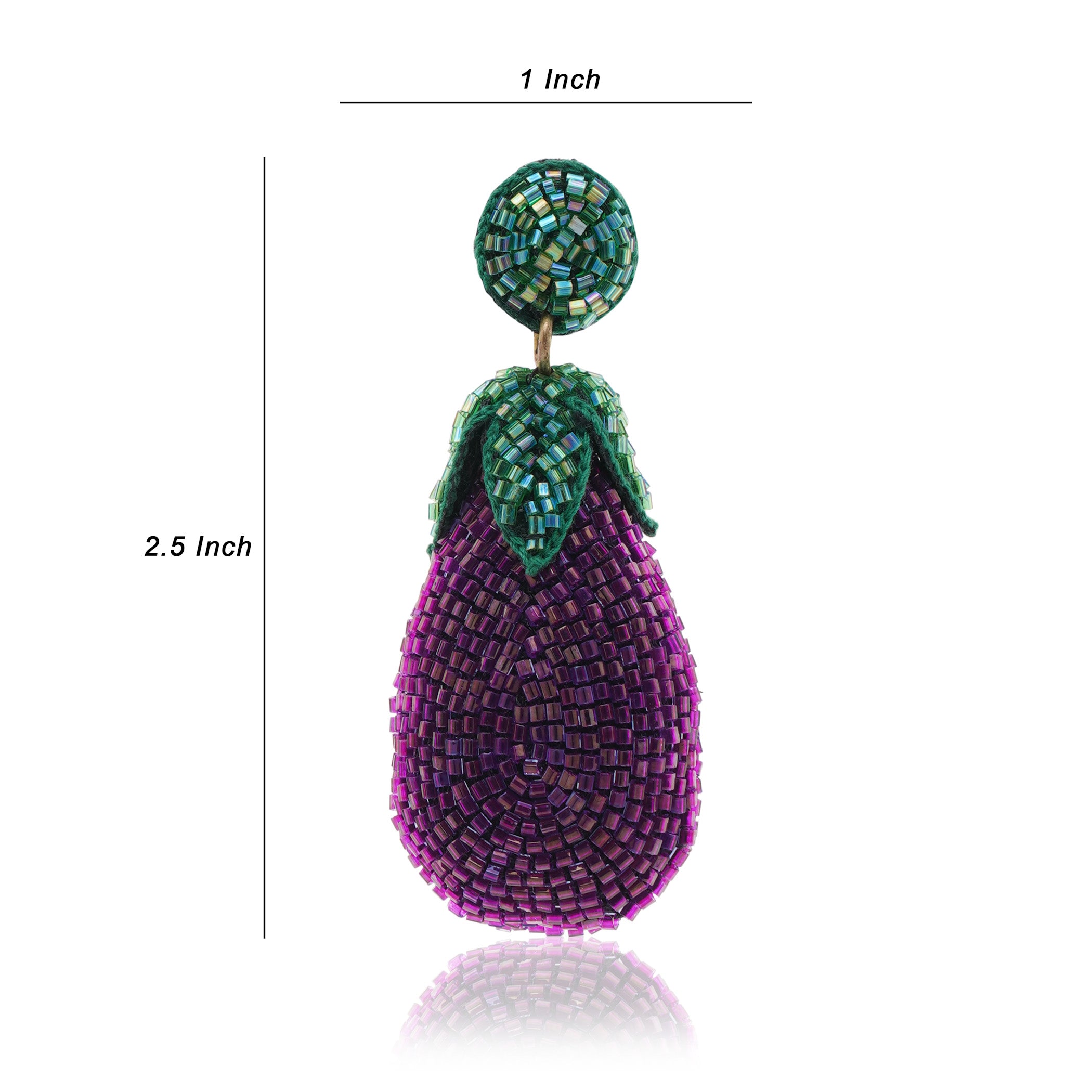 Plucky Eggplant Earring