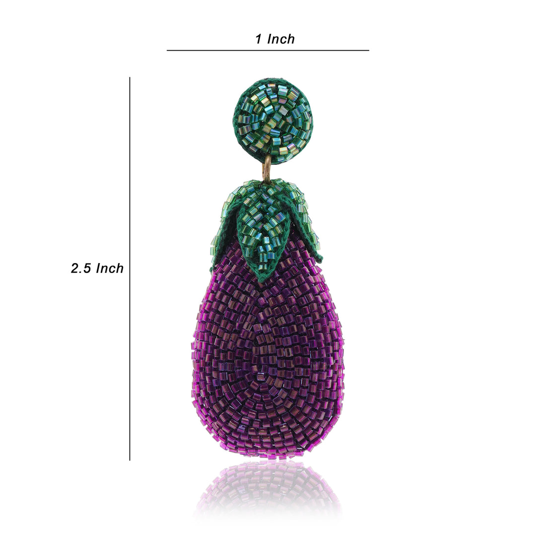 Plucky Eggplant Earring
