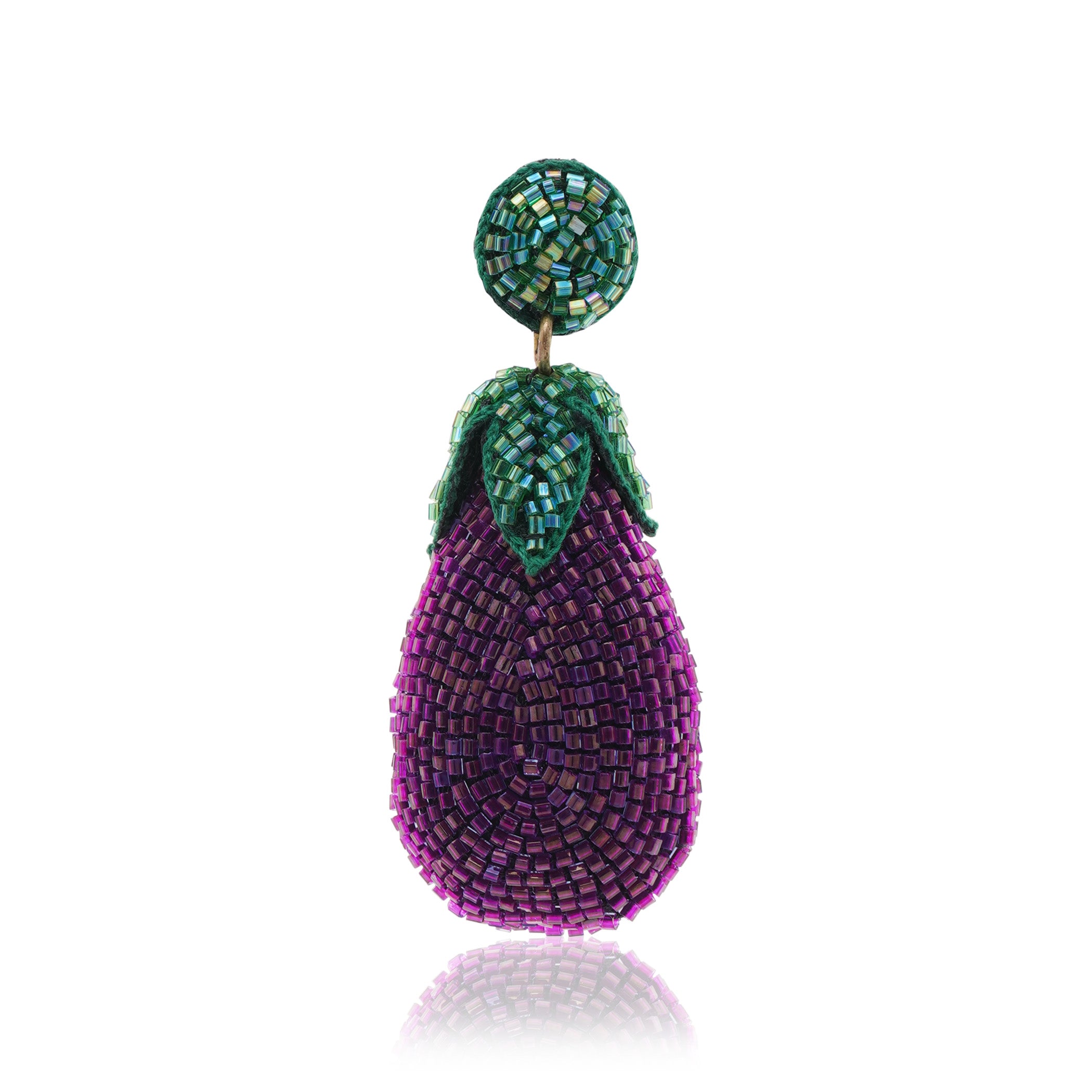 Plucky Eggplant Earring