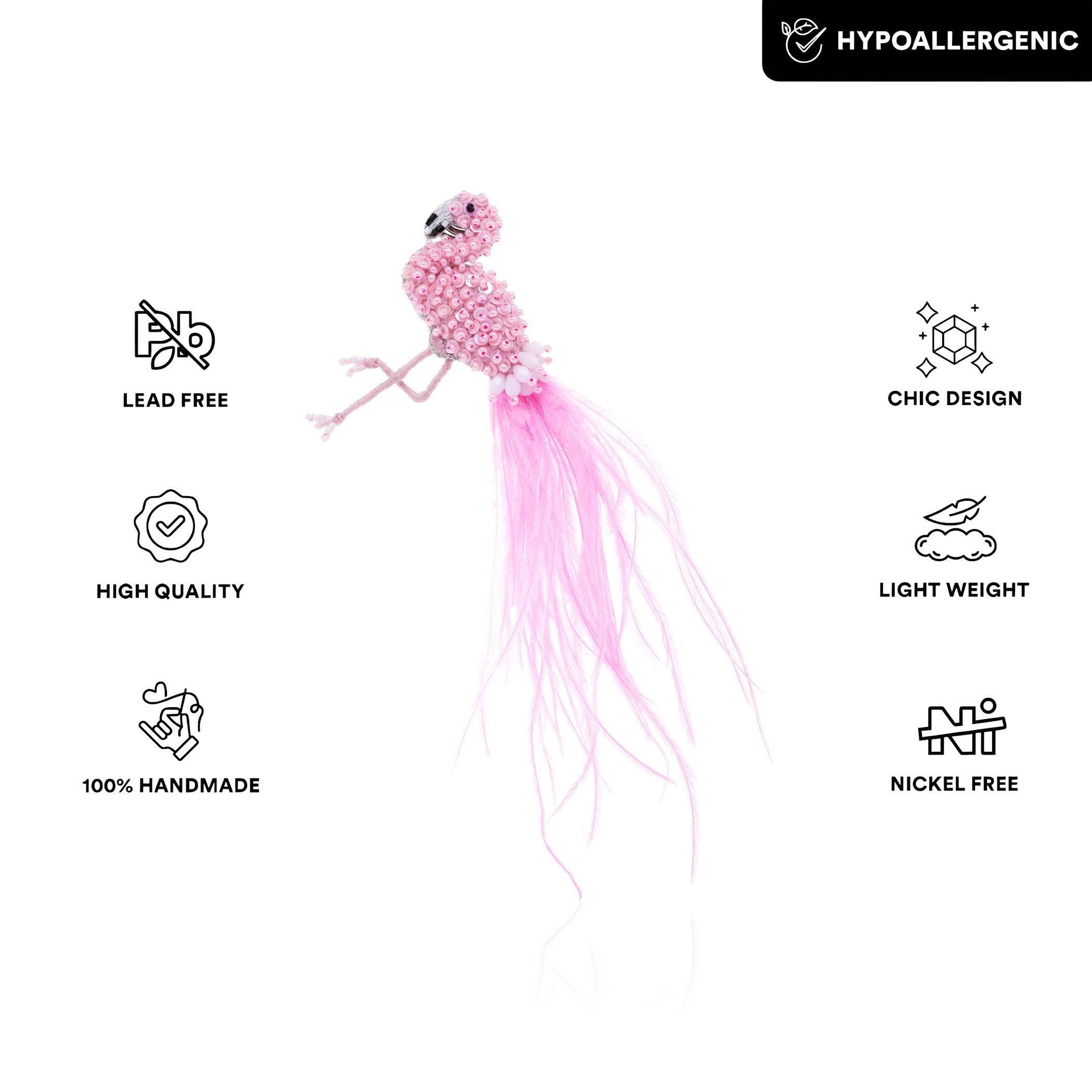 Fancy Feet Flamingo Earring