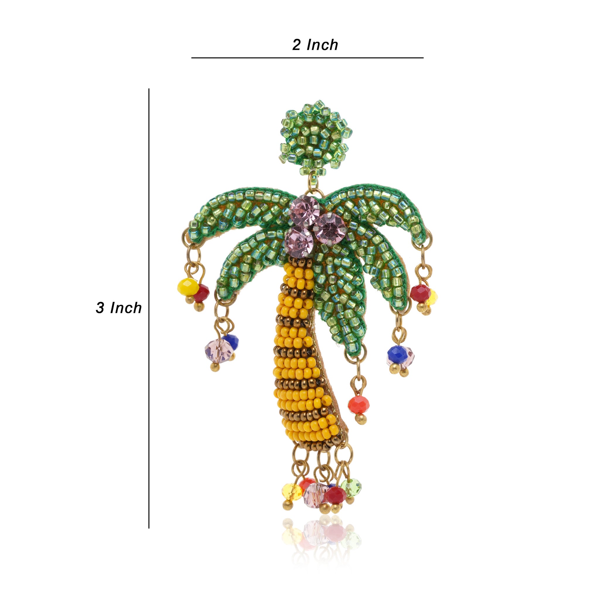 Tropical Palm Gem Earring