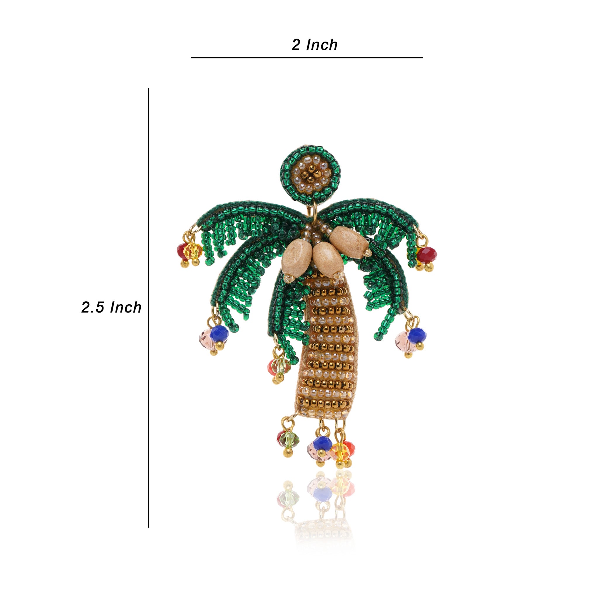 Coconut Palm Charm Earring