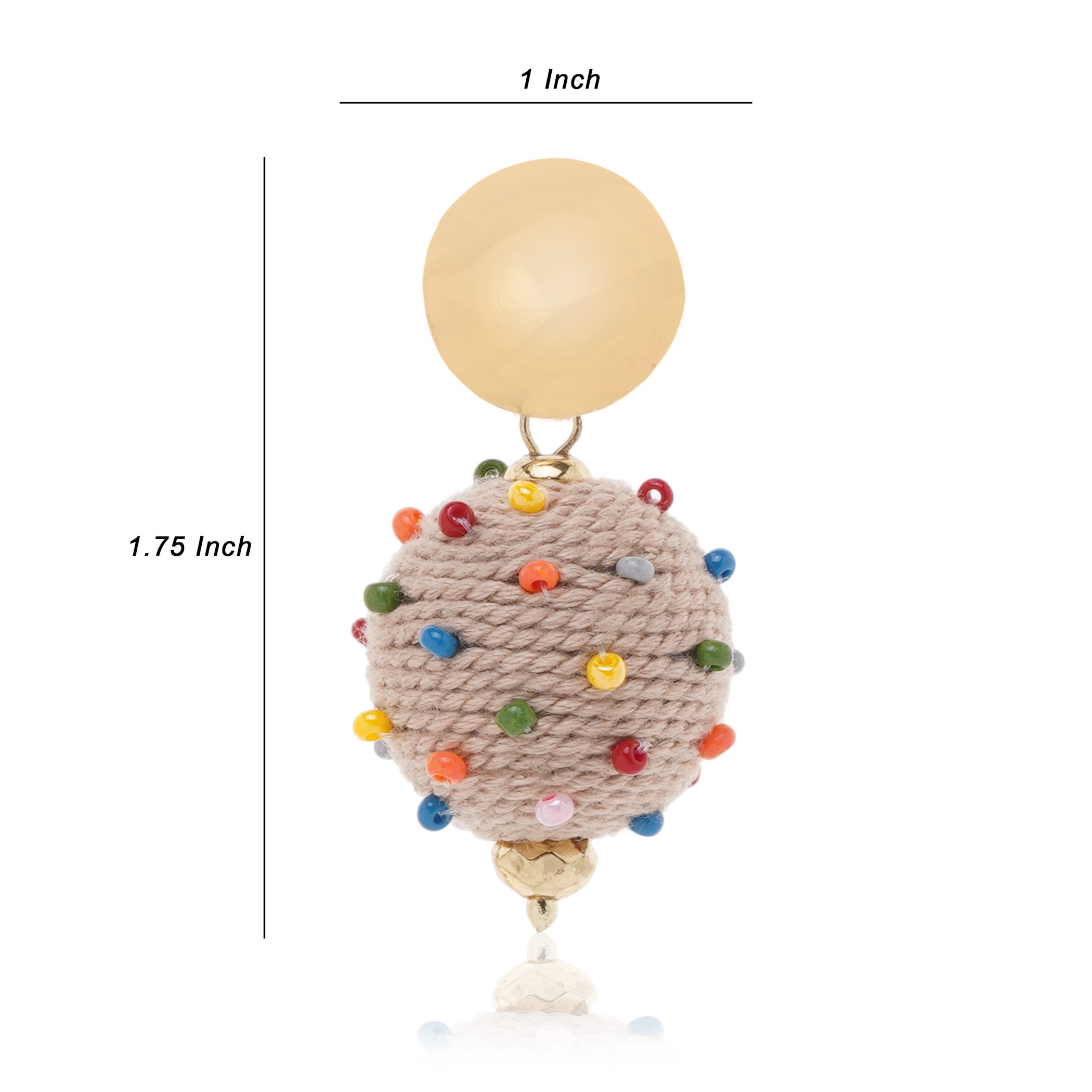 Jute Fun Balls Earring