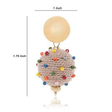 Jute Fun Balls Earring