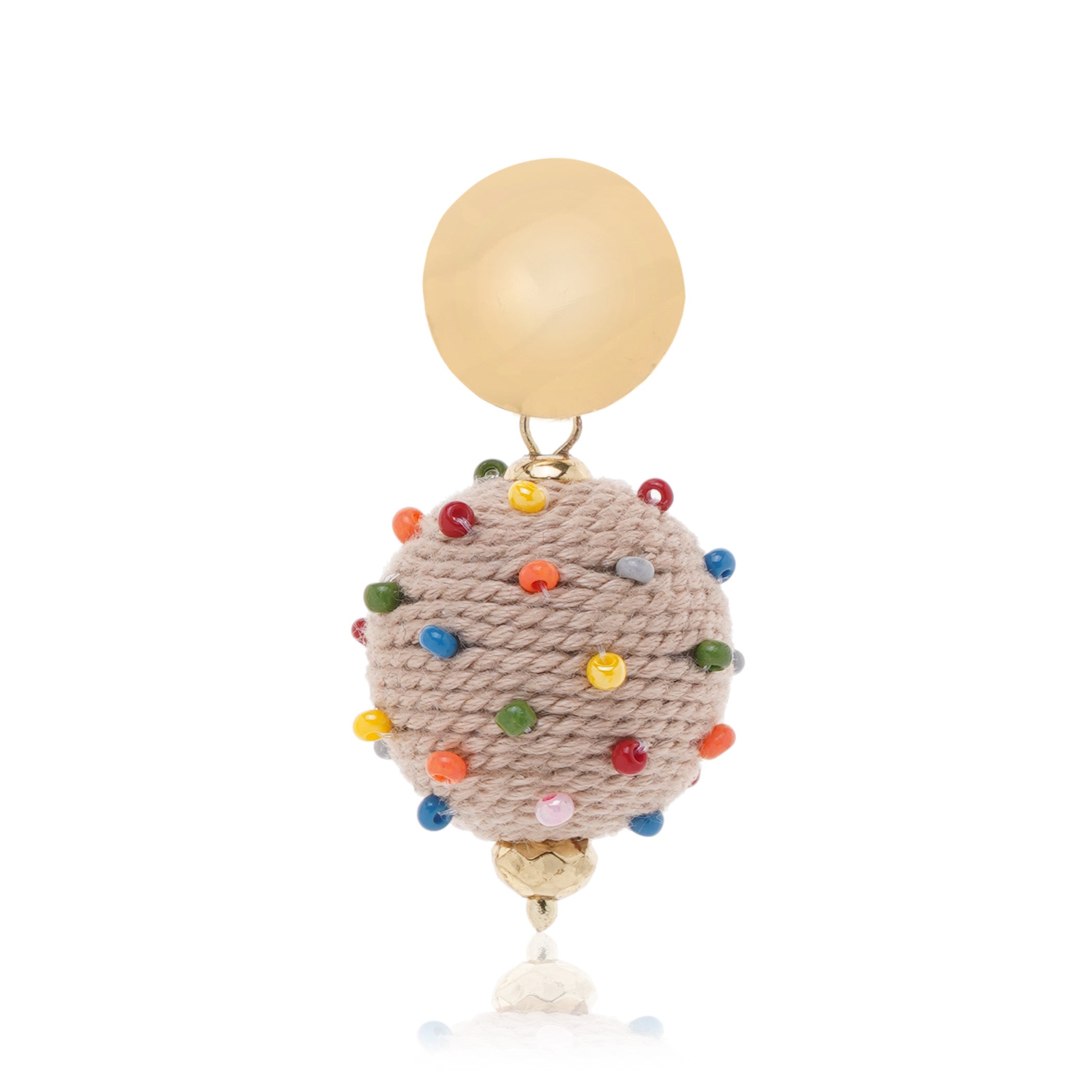 Jute Fun Balls Earring