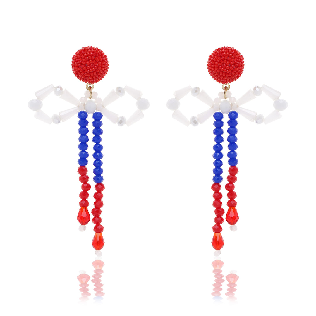 Bow 4th July Earring