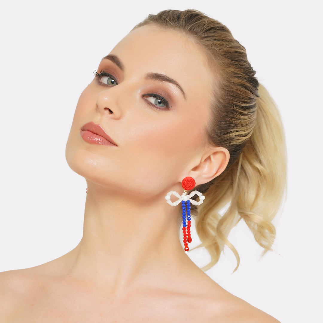 Bow 4th July Earring