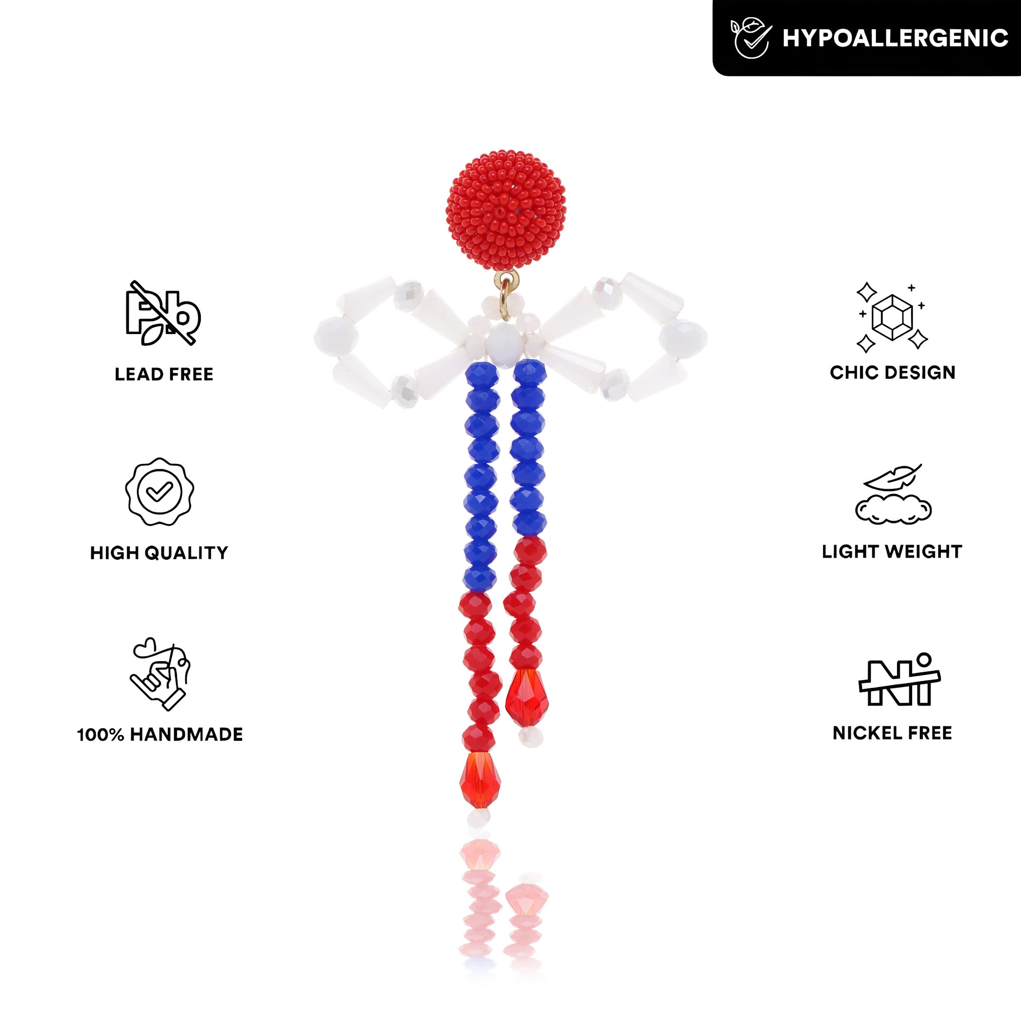 Bow 4th July Earring