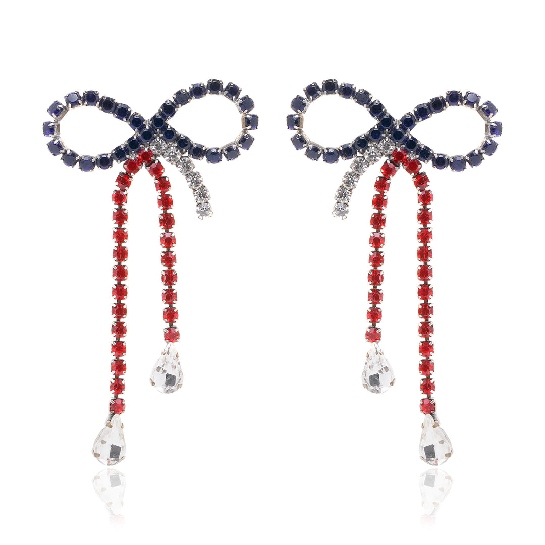 Firecracker Bow 4th July Earring