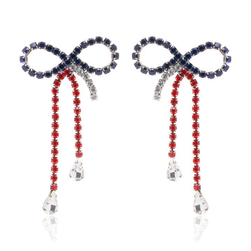 Firecracker Bow 4th July Earring