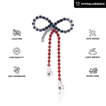 Firecracker Bow 4th July Earring
