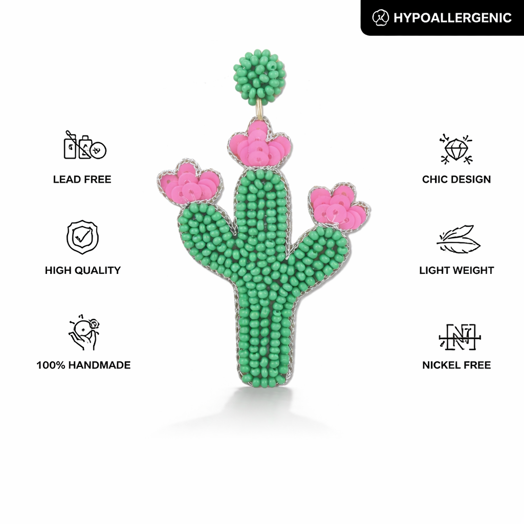 Prickly Cactus Stud Earring