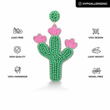 Prickly Cactus Stud Earring