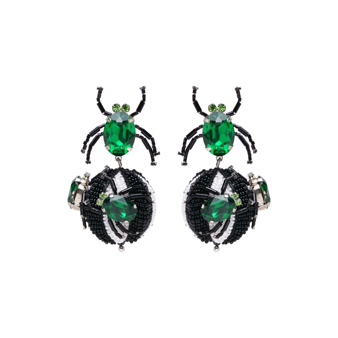 Stripey Spider Earrings