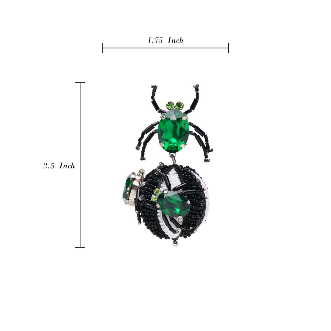 Stripey Spider Earrings