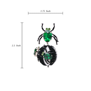 Stripey Spider Earrings