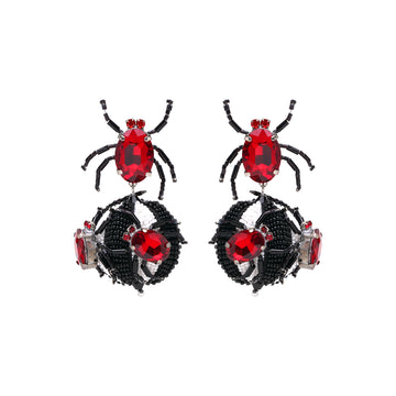 Stripey Spider Earrings
