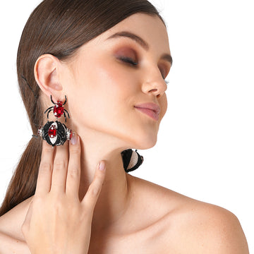 Stripey Spider Earrings