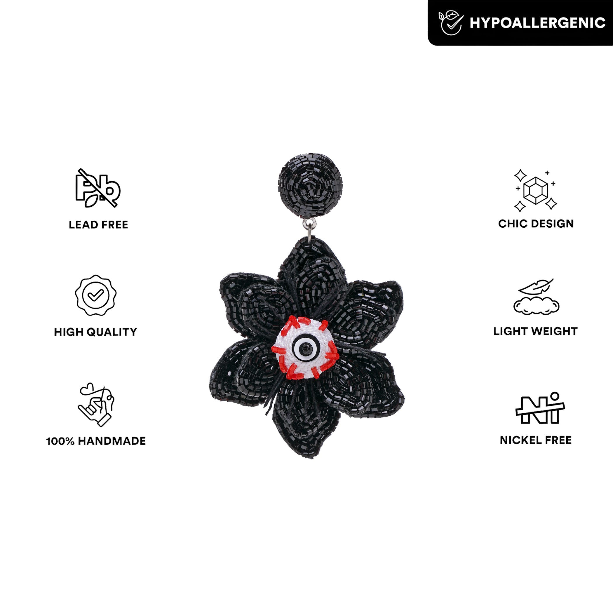 Spooky Flower Eye Earring